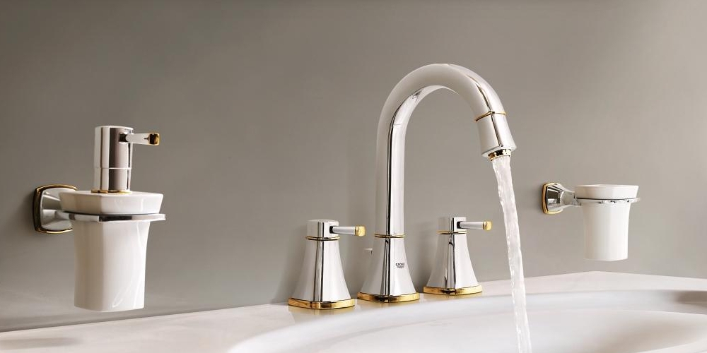 Grohe Grandera washbasin faucet gold 3 hole
